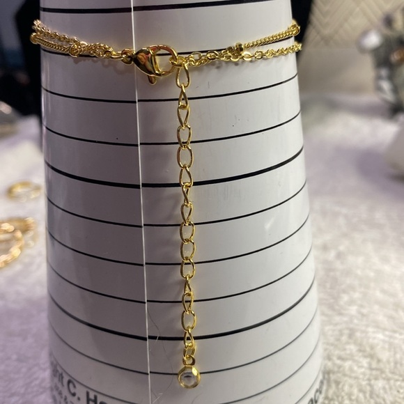 Gold Tone Initial A Bracelet #47 - Picture 7 of 7